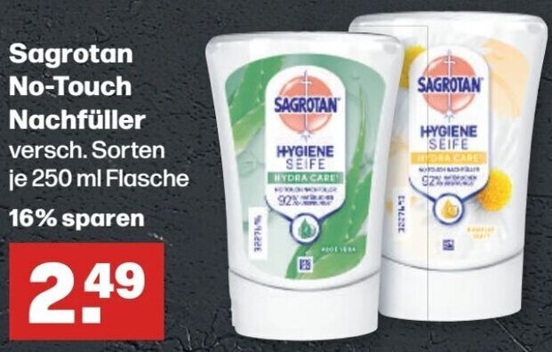 Sagrotan No Touch Nachfüller 250 ml Flasche Angebot bei Handelshof