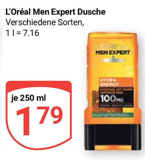 L Oréal Men Expert Dusche je 250 ml Angebot bei Globus