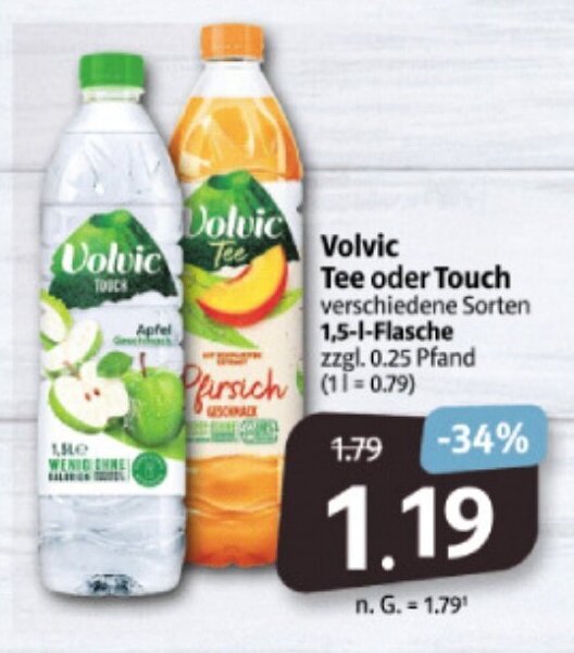 Volvic Tee Oder Touch L Angebot Bei Markant