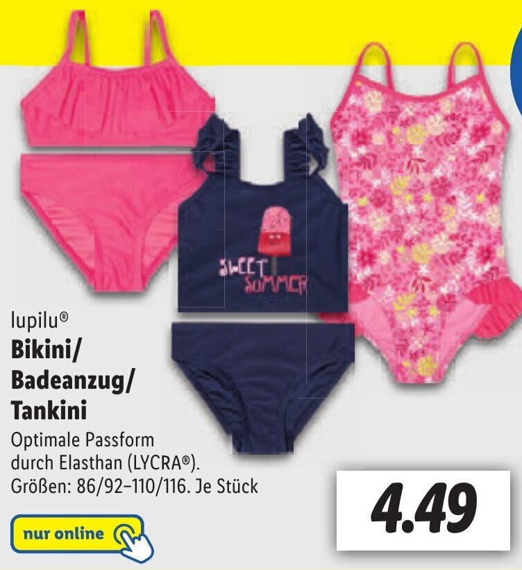 Lupilu Bikini Badeanzug Tankini Angebot Bei Lidl