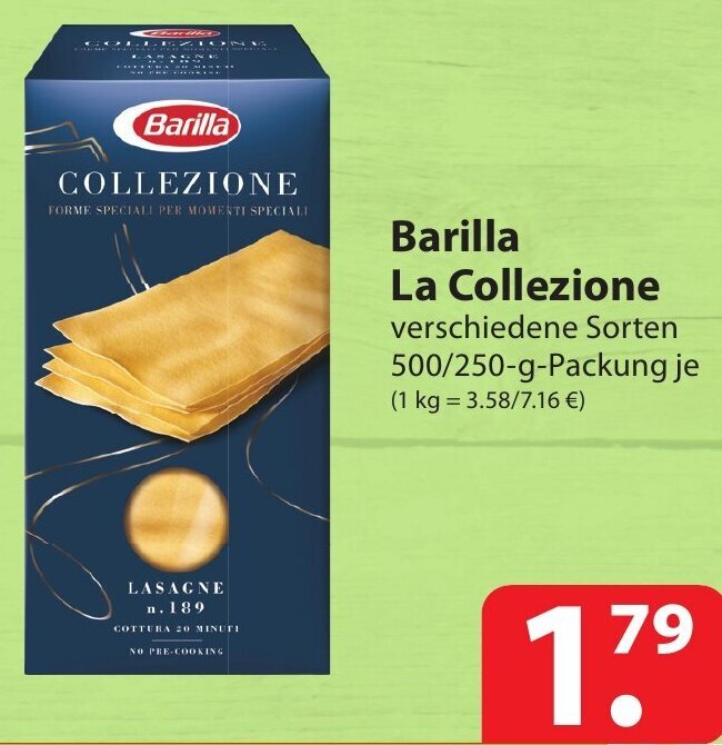 Barilla La Collezione 500 250 G Packung Angebot Bei Famila Nord Ost