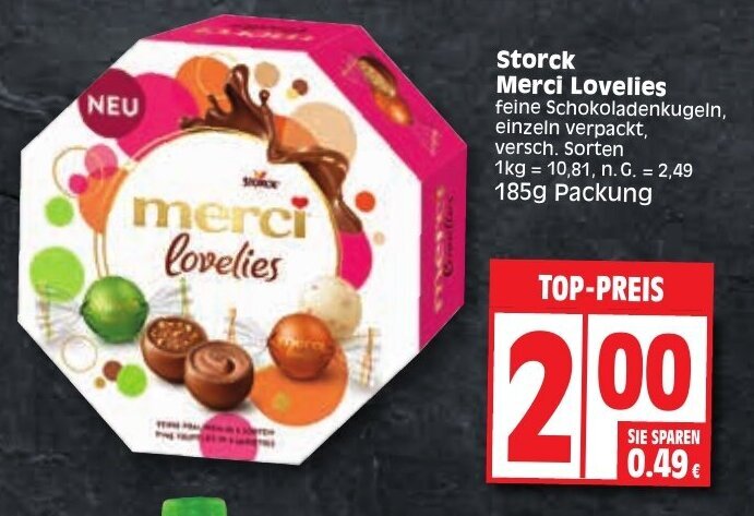 Storck Merci Lovelies G Angebot Bei Edeka