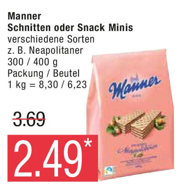 Manner Schnitten Oder Snack Minis Verschiedene Sorten Z B