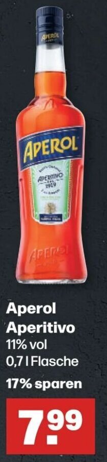 Aperol Aperitivo L Flasche Angebot Bei Handelshof