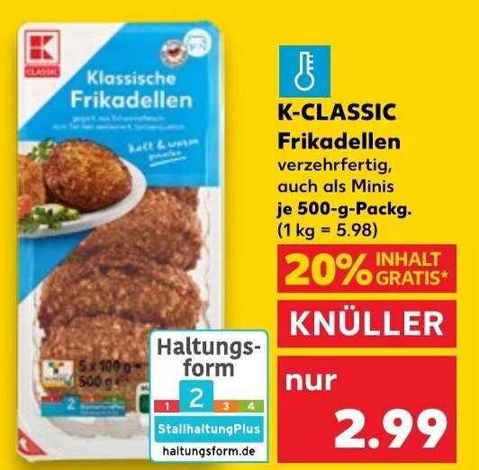 K Classic Frikadellen G Packg Angebot Bei Kaufland