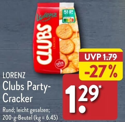 LORENZ Clubs Party Cracker 200 G Beutel Angebot Bei Aldi Nord