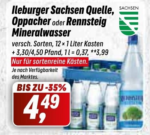 Ileburger Sachsen Quelle Oppacher Oder Rennsteig Mineralwasser L