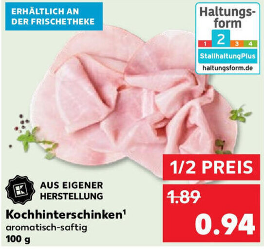 Kochhinterschinken 100 G Angebot Bei Kaufland