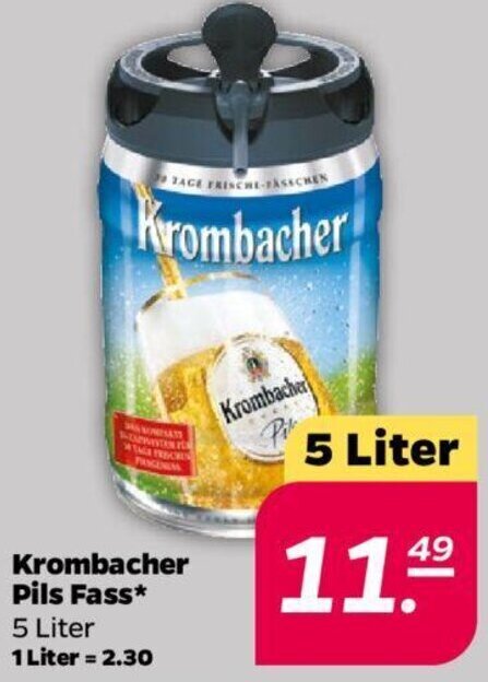 Krombacher Pils Fass Liter Angebot Bei Netto