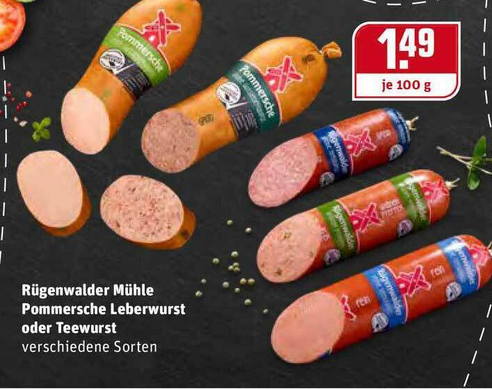 R Genwalder M Hle Pommersche Leberwurst Oder Teewurst Angebot Bei Rewe