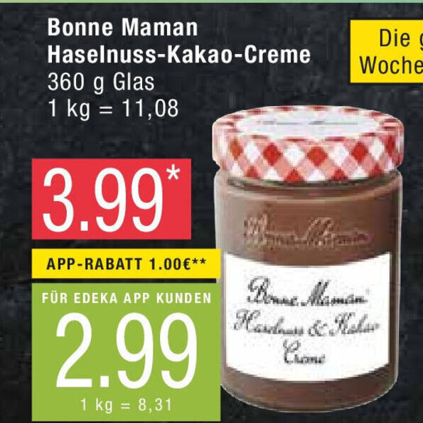 Bonne Maman Haselnuss Kakao Creme G Angebot Bei Marktkauf