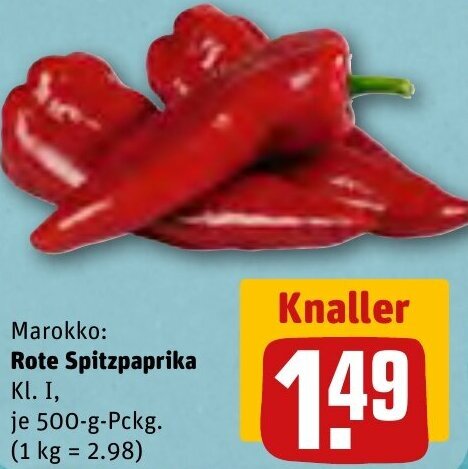 Rote Spitzpaprika G Pckg Angebot Bei Rewe