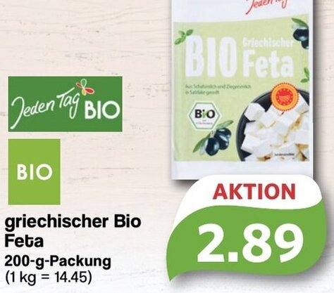 Jeden Tag Griechischer Bio Feta 200 G Packung Angebot Bei Famila Nord West