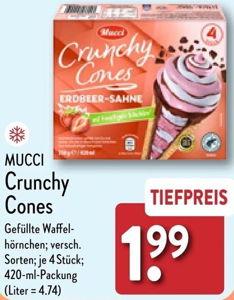 Mucci Crunchy Cones Ml Packung Angebot Bei Aldi Nord