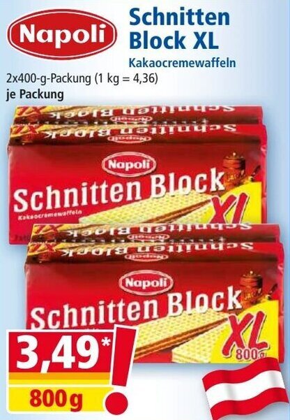 Napoli Schnitten Block X G Packung Angebot Bei Norma