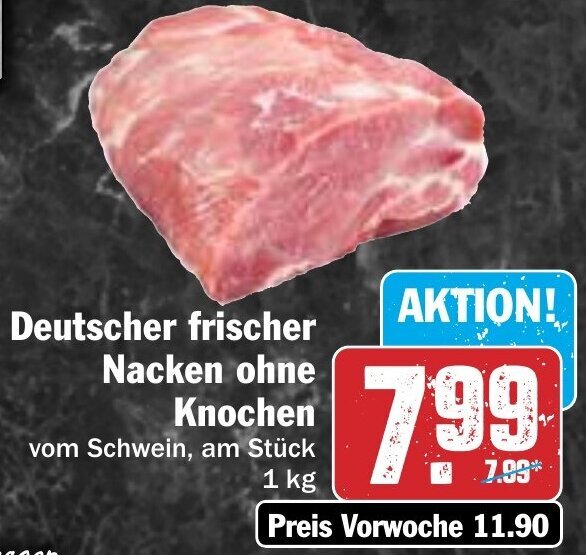 Deutscher Frischer Nacken Ohne Knochen 1 Kg Angebot Bei Hit