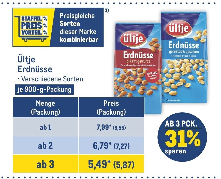 Ltje Erdn Sse Je G Packung Angebot Bei Metro