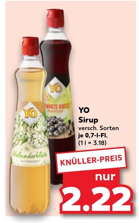 Yo Sirup Versch Sorten Je Fi Angebot Bei Kaufland