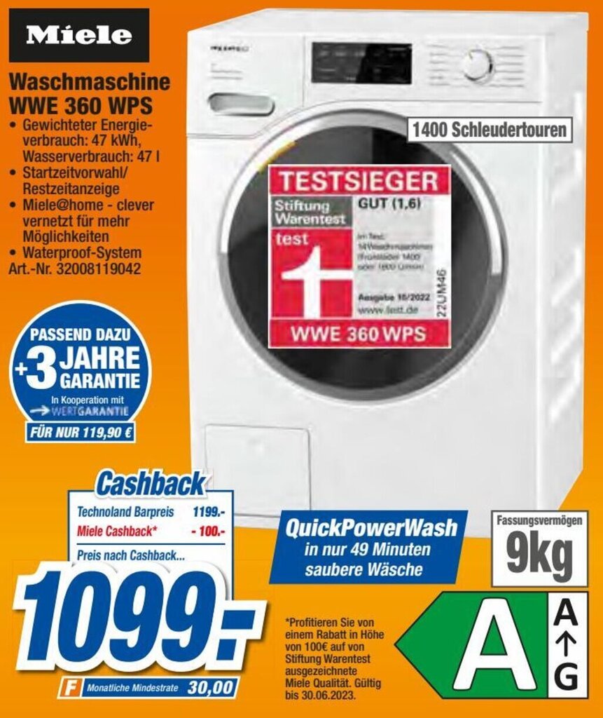 Miele Waschmaschine Wwe Wps Angebot Bei Expert Techno Land