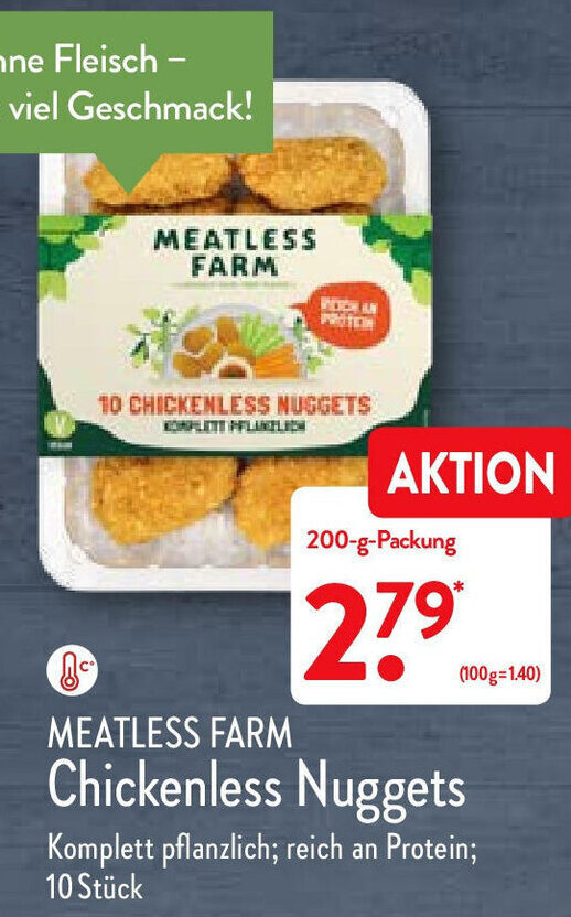 Meatless Farm Chickenless Nuggets G Angebot Bei Aldi Nord