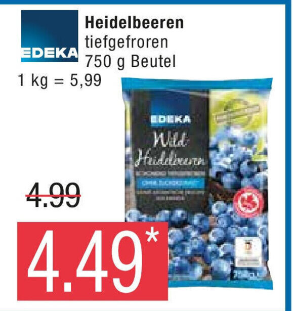 Edeka Heidelbeeren Tiefgefroren G Beutel Angebot Bei Marktkauf