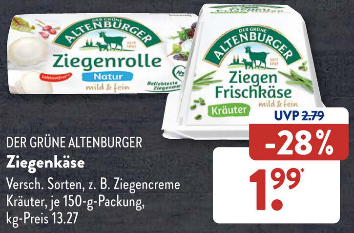 Der Gr Ne Altenburger Ziegenk Se G Packung Angebot Bei Aldi S D