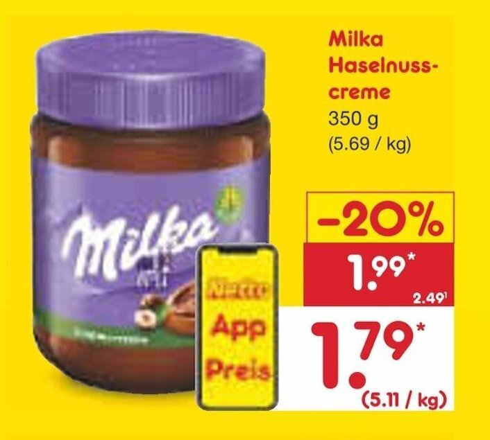 Milka Haselnuss Creme 350g Angebot Bei Netto Marken Discount