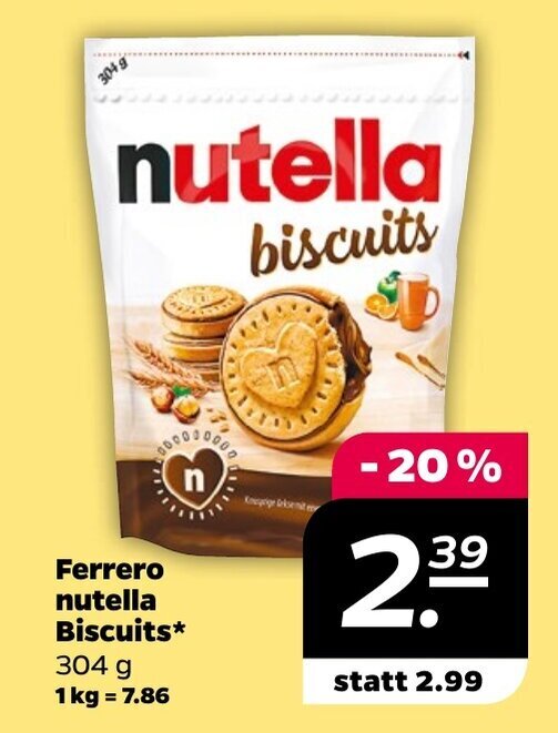 Ferrero Nutella Biscuits 304 G Angebot Bei NETTO