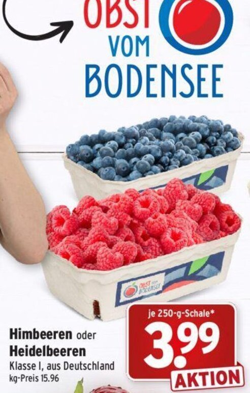 Obst Vom Bodensee Himbeeren Oder Heidelbeeren G Schale Angebot Bei