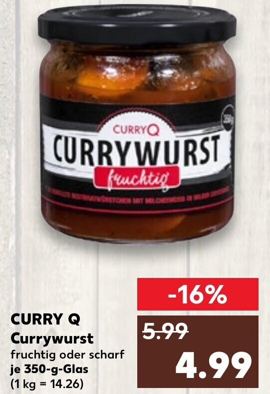 Curry Q Currywurst G Glas Angebot Bei Kaufland