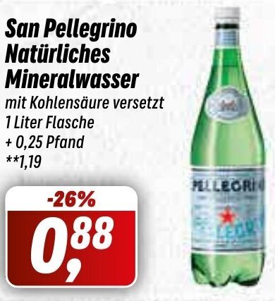 San Pellegrino Nat Rliches Mineralwasser Liter Flasche Angebot Bei Simmel