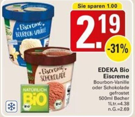 Edeka Bio Eiscreme Ml Becher Angebot Bei Wez