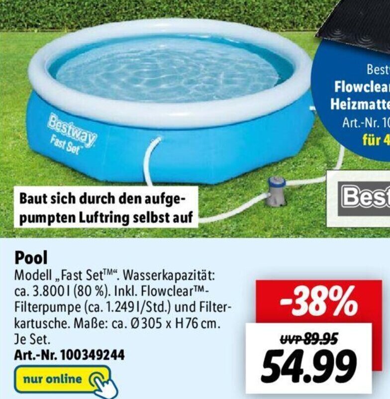 Bestway Pool Fast Set Angebot Bei Lidl