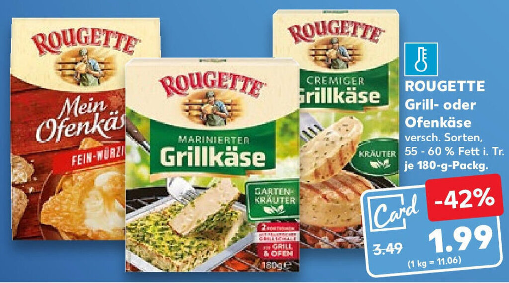 ROUGETTE Grill oder Ofenkäse 180 g Packg Angebot bei Kaufland