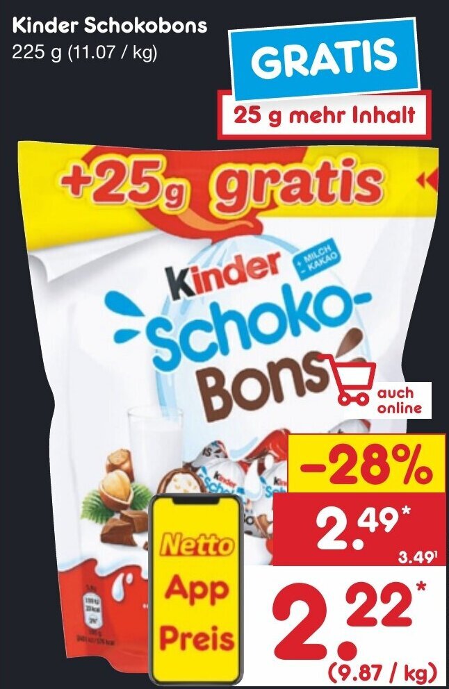 Kinder Schokobons G Angebot Bei Netto Marken Discount