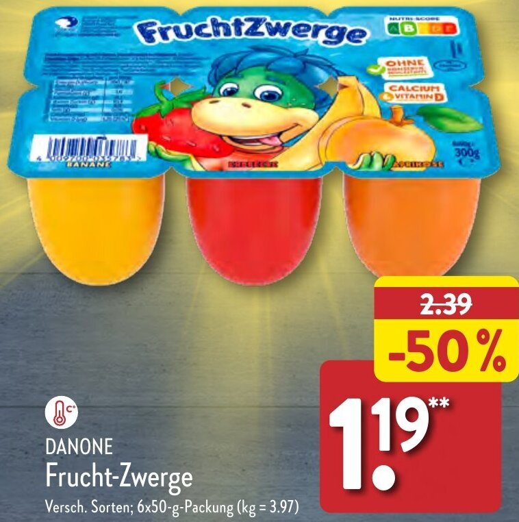 DANONE Frucht Zwerge 6x50 G Packung Angebot Bei Aldi Nord