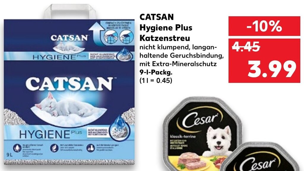 Catsan Hygiene Plus Katzenstreu Angebot Bei Kaufland