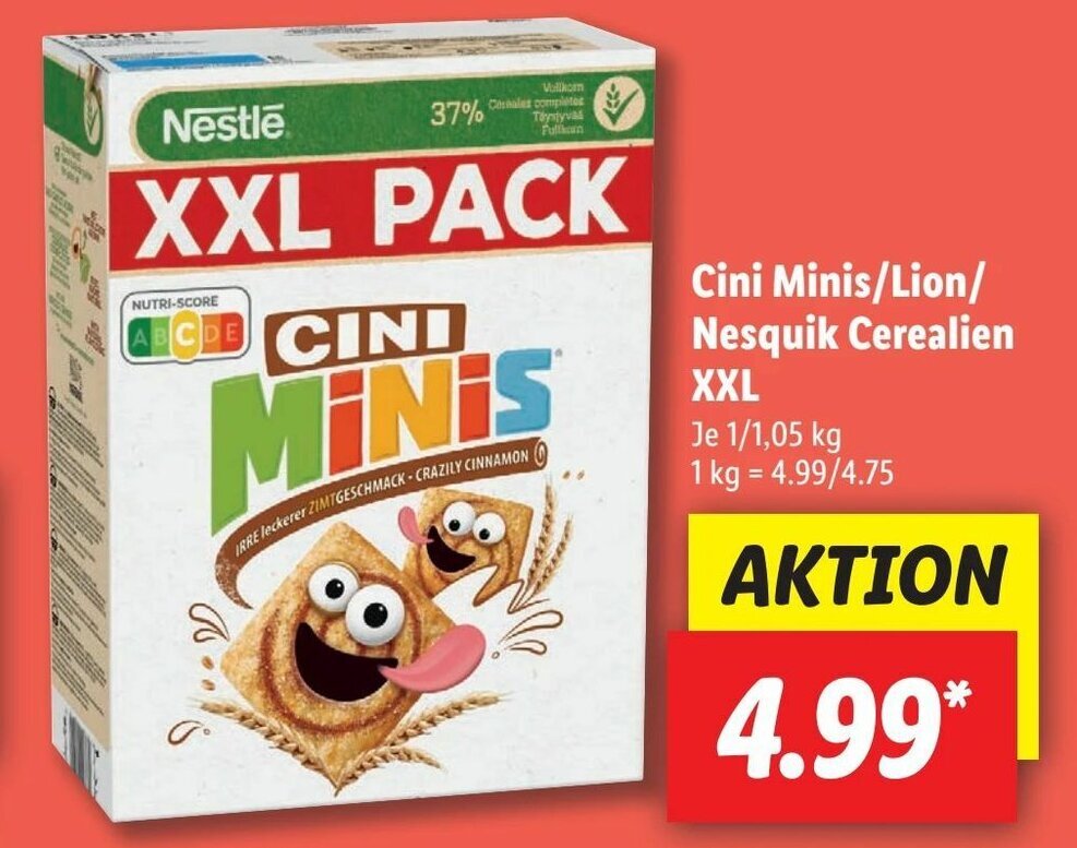 Cini Minis Lion Nesquik Cerealien Xxl Angebot Bei Lidl