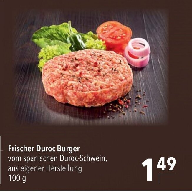 Frischer Duroc Burger Vom Spanischen Duroc Schwein Aus Eigener