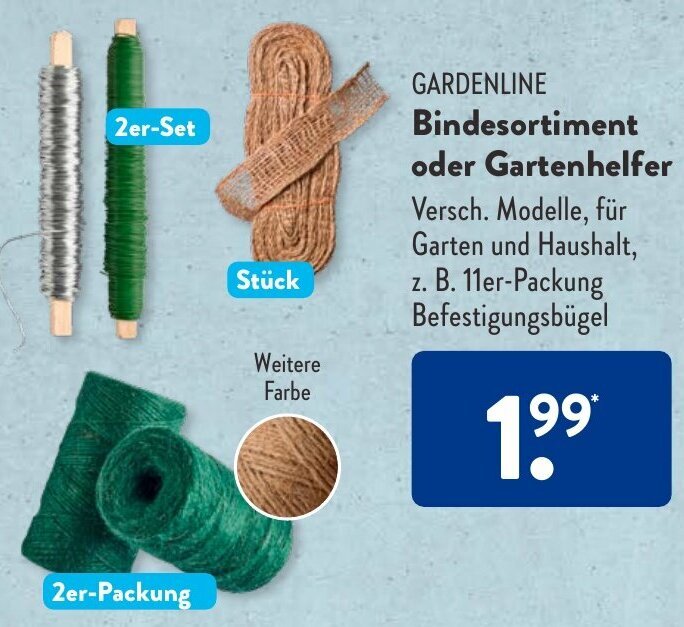 Gardenline Bindesortiment Oder Gartenhelfer Angebot Bei Aldi S D