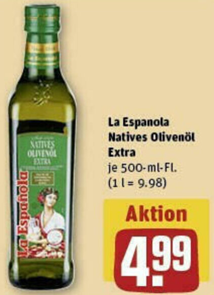 La Espanola Natives Olivenöl Extra 500 ml Fl Angebot bei REWE