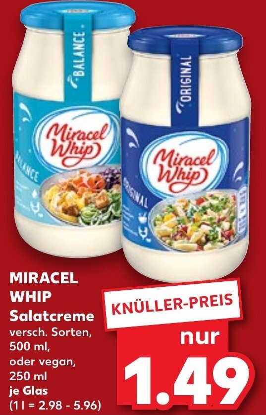 Miracel Whip Salatcreme Angebot Bei Kaufland