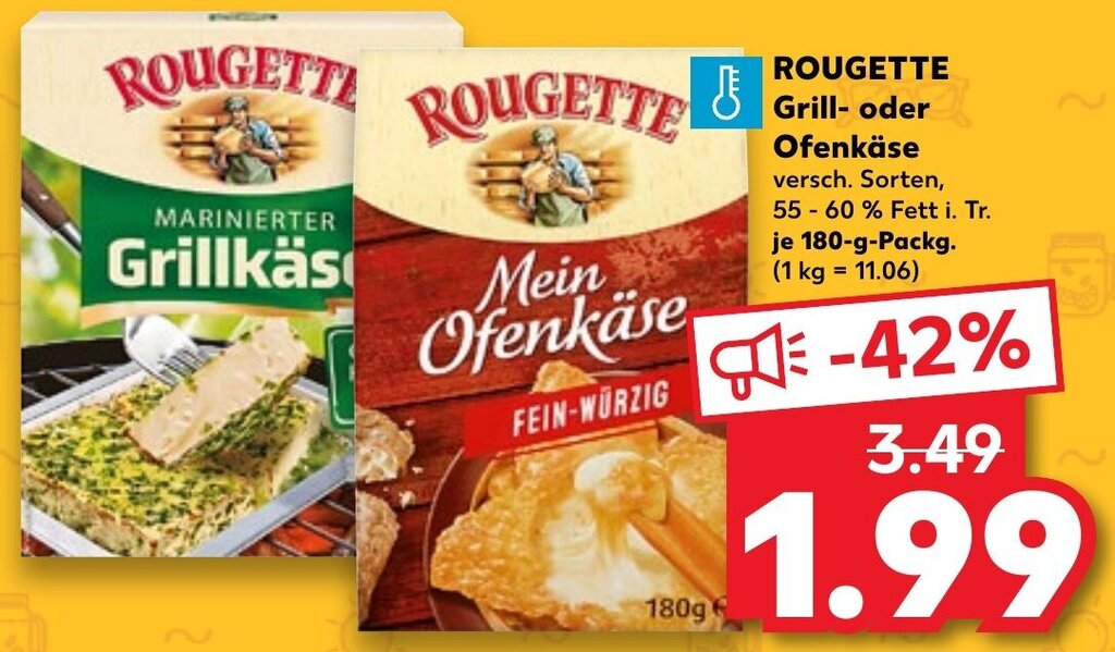 ROUGETTE Grill oder Ofenkäse 180 g Packg Angebot bei Kaufland