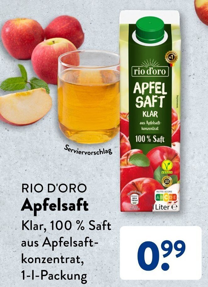 Rio D Oro Apfelsaft L Packung Angebot Bei Aldi S D