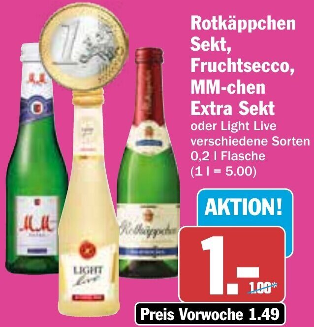 Rotk Ppchen Sekt Fruchtsecco Mm Chen Extra Sekt L Flasche Angebot