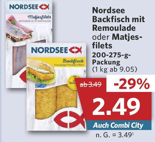 Nordsee Backfisch Mit Remoulade Oder Matjes Filets G Backflach