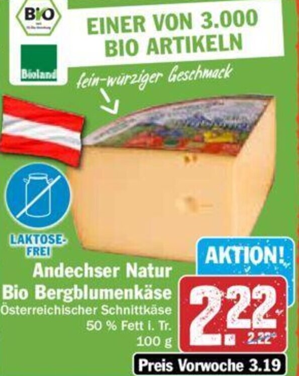 Andechser Natur Bio Bergblumenk Se G Angebot Bei Hit