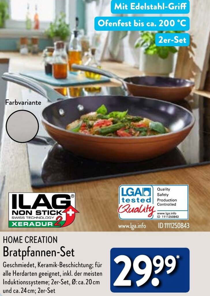 Home Creation Bratpfannen Set Angebot Bei Aldi Nord