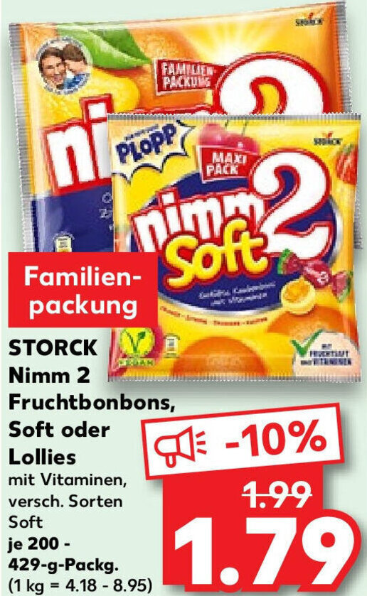 Storck Nimm Fruchtbonbons Soft Oder Lollies G Packg Angebot