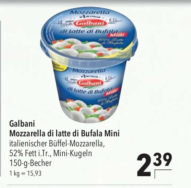 Galbani Mozzarella Di Latte Di Bufala Mini 150g Angebot Bei CITTI Markt